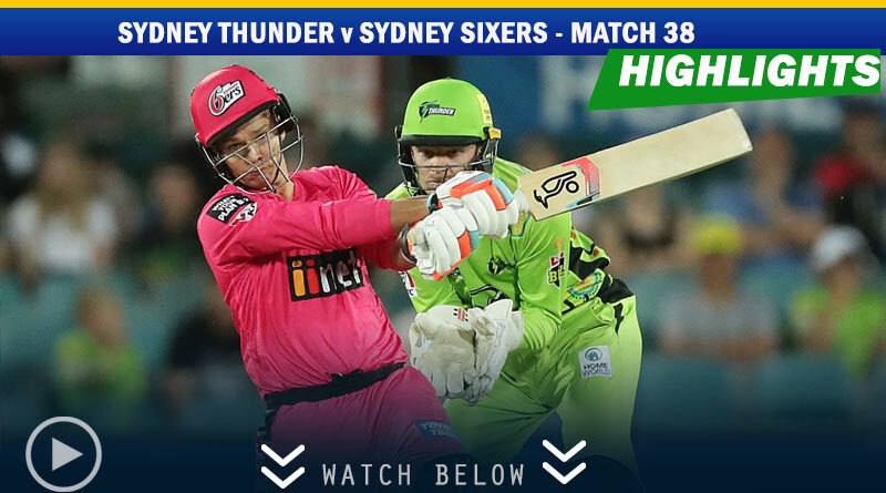 BBL Highlights: Thunder v Sixers - BBL 10