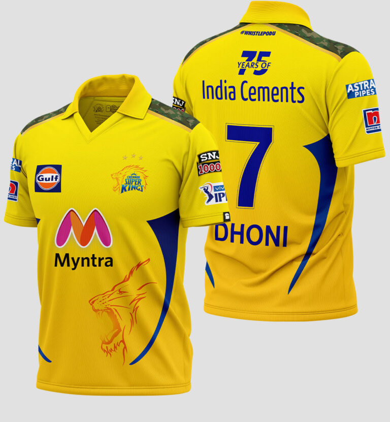 CSK new jersey unveiled by MS Dhoni