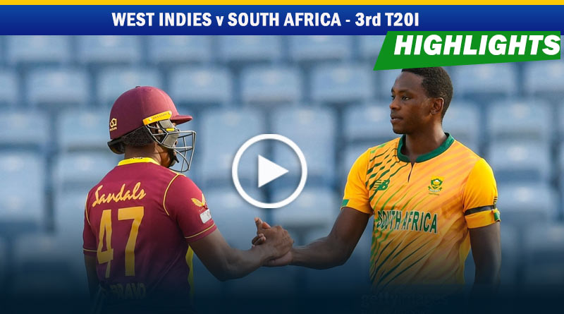 Highlights: West Indies vs South Africa 3rd T20I