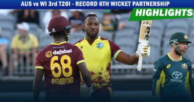 Highlights: Australia vs West Indies 3rd T20I